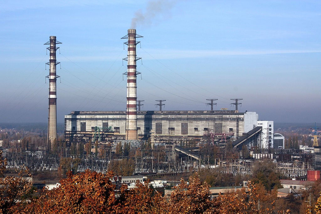Trypilska thermal power plant near Kyiv