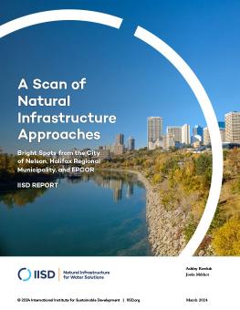 A Scan of Natural Infrastructure Approaches report cover showing the downtown Edmonton skyline.