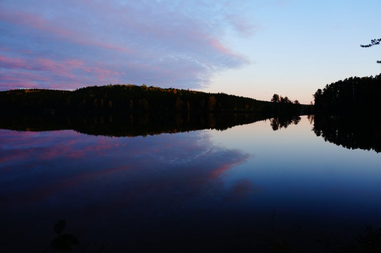 dusk view of a lake in Northern Ontario