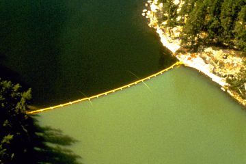 aerial view of Lake 226 at IISD Experimental Lakes Area in Ontario