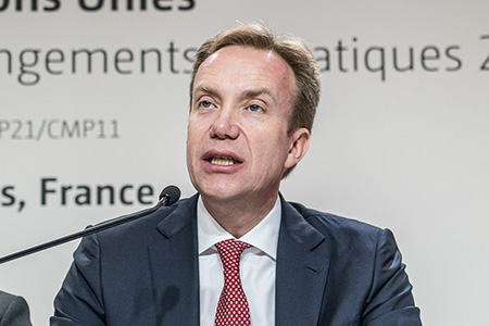 Børge Brende, Minister of Foreign Affairs, Norway talking