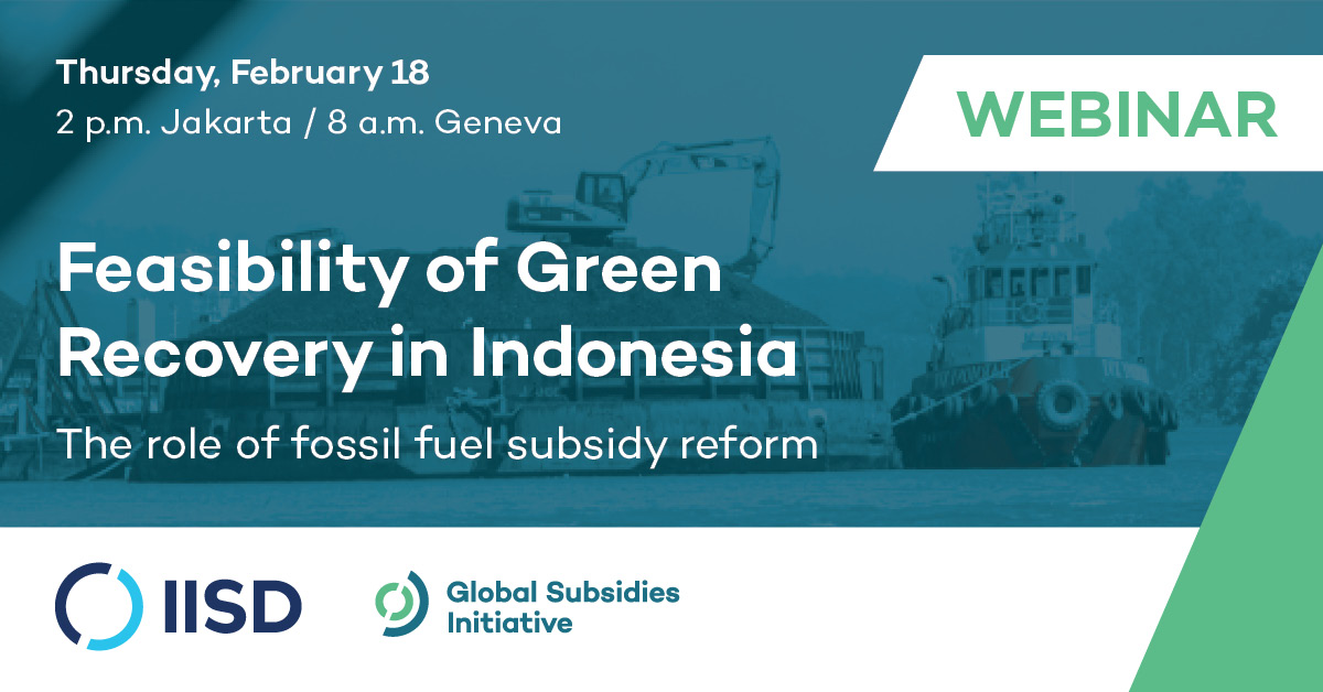 Info card for Indonesia Green Recovery webinar