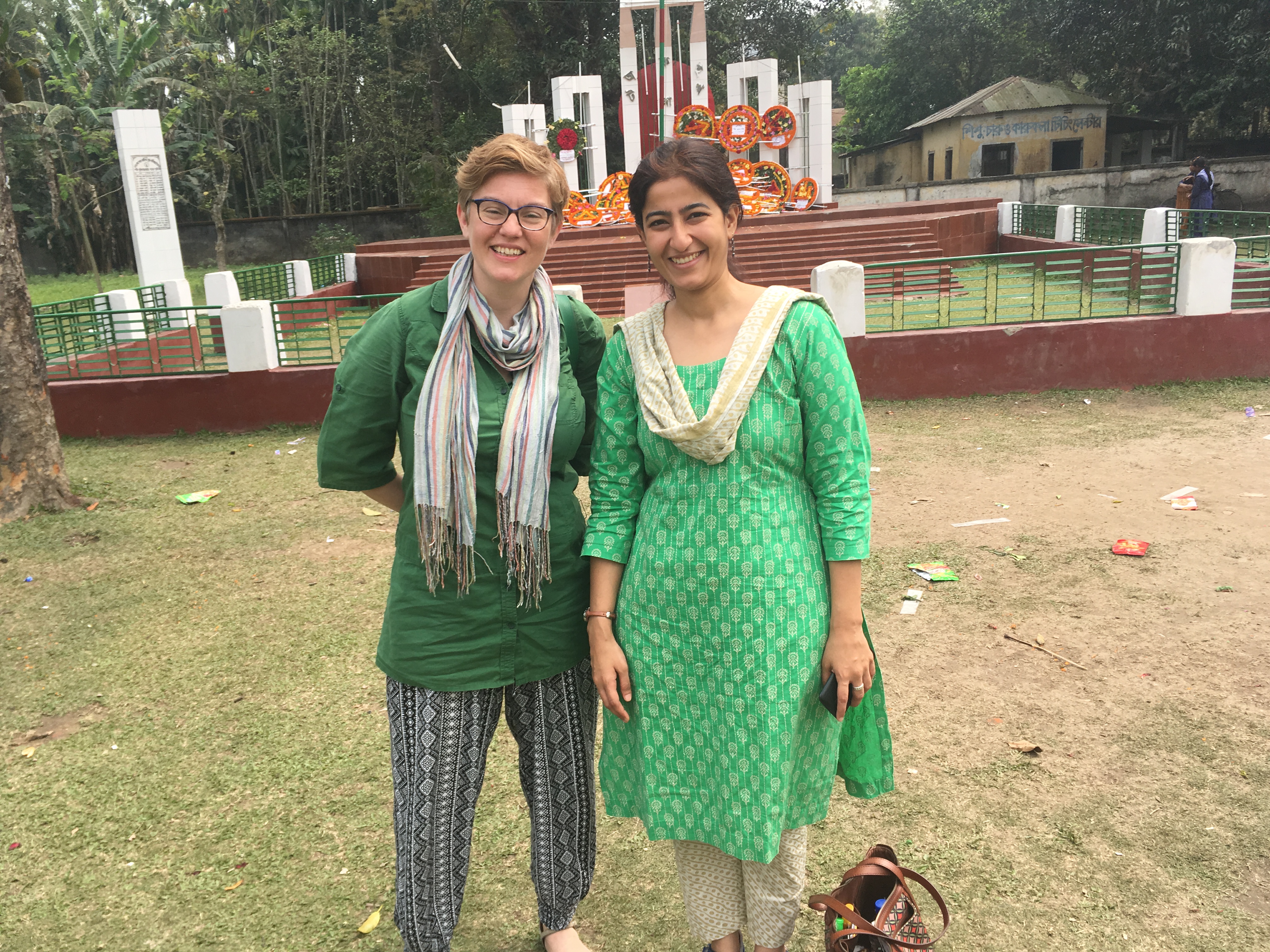 GSI's Shruti Sharma and Laura Merrill in Bangladesh, March 2017​​​​​