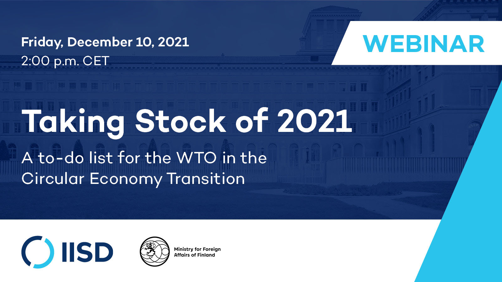 Webinar card for Taking Stock of 2021: A to-do list for the WTO in the circular economy transition