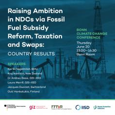 Raising Ambition in NDCs via fossil fuel subsidy reform