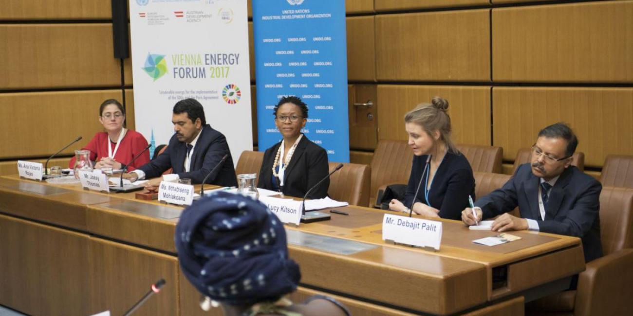 Panel of 5 people at the Vienna Energy Forum