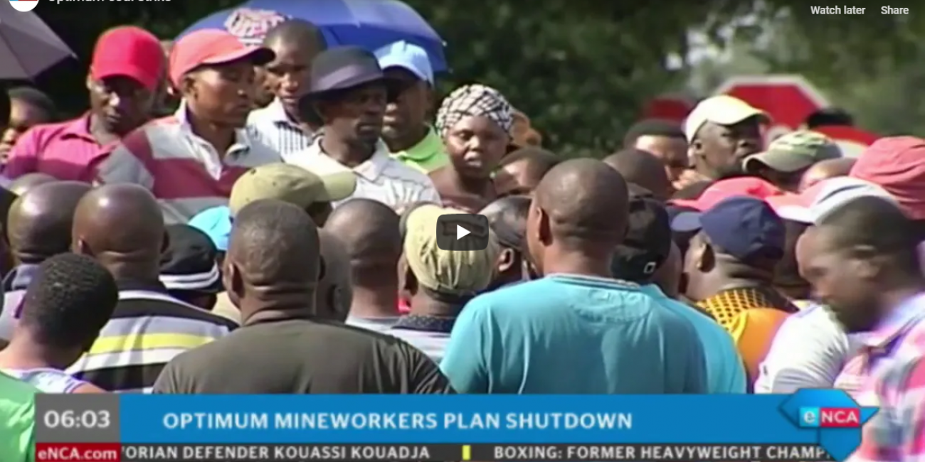 Optimum mineworkers plan shutdown
