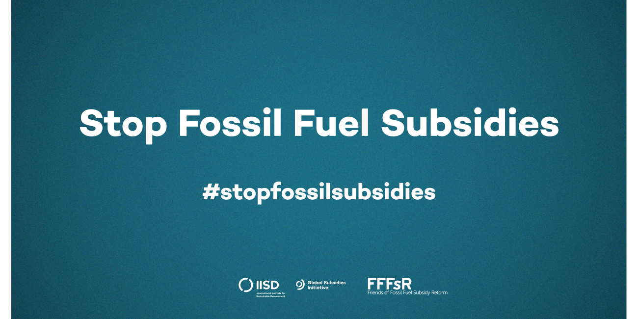 Stop fossil fuel subsidies