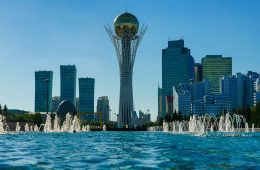 The Baiterek monument in Kazakhstan.