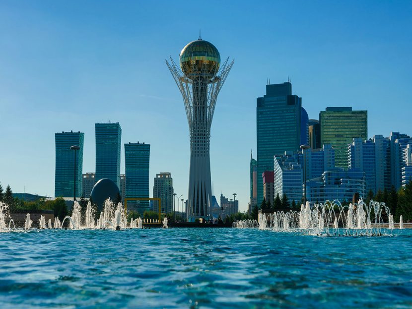The Baiterek monument in Kazakhstan.