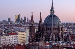 Skyline of Vienna, Austria.