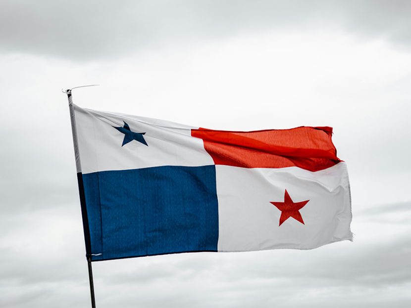 A red, white, and blue flag representing Panama.