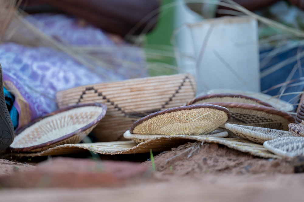 Collection of ilala weaved products