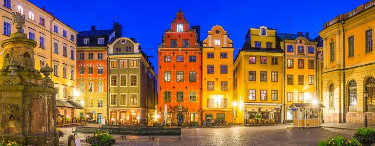 Medieval square in Stockholm, Sweden
