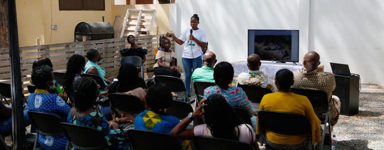 Presentation during a Lensational workshop in Ghana