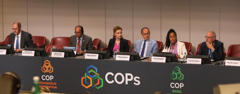 View of the dais during the closing plenary