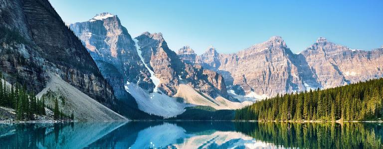 Mountains with reflection on lake