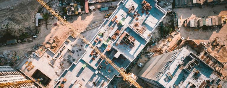 Construction site from above.