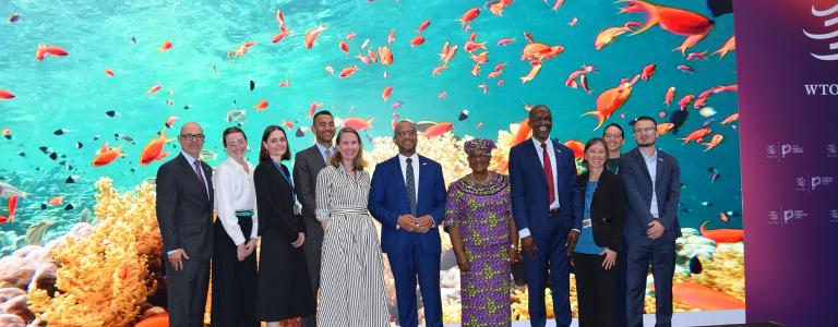 Group photo from the Pew reception celebrating the entry into force of the WTO Agreement on Fisheries Subsidies.