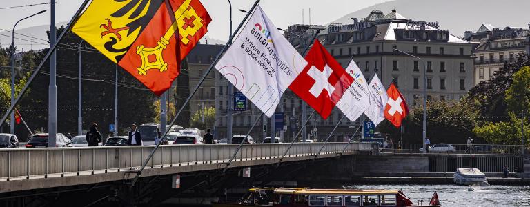 Building Bridges and Swiss flags.