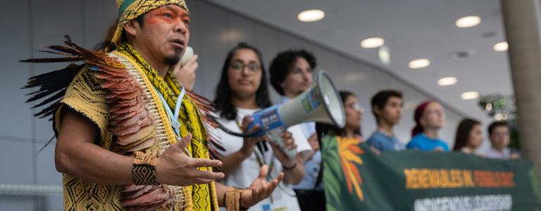 Civil society demonstrators at Bonn Climate Change Conference