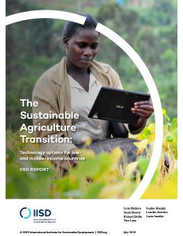 The Sustainable Agriculture Transition: Technology options for low- and middle-income countries cover