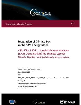 Integration of Climate Data in the SAVi Energy Model cover