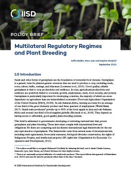 multilateral regulatory regimes plant breeding cover