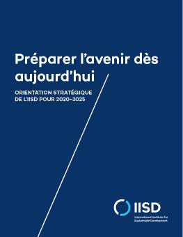 Orientation stratégique de l’IISD pour 2020-2025 couverture