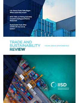 IISD Trade and Sustainability Review, Volume 1, Issue 1 cover