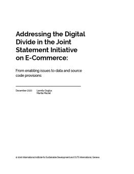 Addressing the Digital Divide in the Joint Statement Initiative on E-Commerce cover