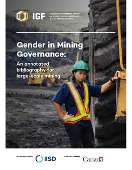 Gender in Mining Governance: An annotated bibliography for large-scale mining 