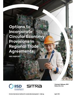 Options to Incorporate Circular Economy Provisions in Regional Trade Agreements cover