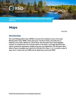 Lower Winnipeg River Basin Discussion Sheet Series Sheet #11 | Maps