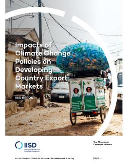 Impacts of Climate Change Policies on Developing Country Export Markets cover recycling truck