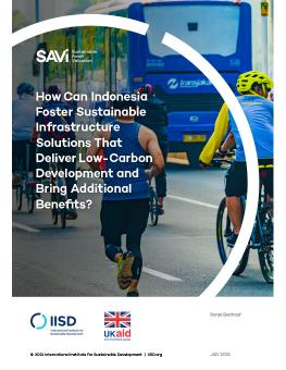 How Can Indonesia Foster Sustainable Infrastructure Solutions? cover bikers and jogger in Jakarta street