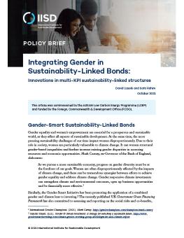 Integrating Gender in Sustainability-Linked Bonds: Innovations in multi-KPI sustainability-linked structures cover