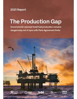 The Production Gap Report 2021 cover