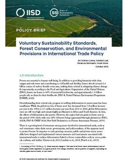 Voluntary Sustainability Standards, Forest Conservation, and Environmental Provisions in International Trade Policy cover