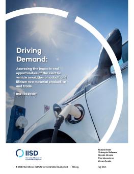 Driving Demand: Assessing the impacts and opportunities of the electric vehicle revolution on cobalt and lithium raw material production and trade cover showing electric vehicle