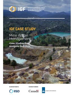 IGF Case Study: Mine Water Management cover showing mining pit