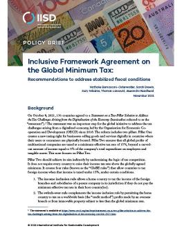 Inclusive Framework Agreement on the Global Minimum Tax
