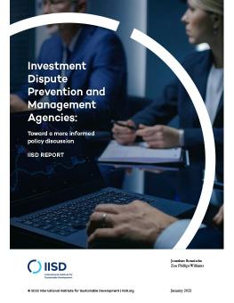 Investment Dispute Prevention and Management Agencies: Toward a more informed policy discussion cover showing business meeting