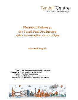 Phaseout Pathways for Fossil Fuel Productions