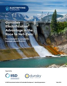 Canada’s Electrification Advantage in the Race to Net-Zero showing hydro electric dam in rocky mountains