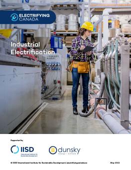 Industrial Electrification brief cover showing worker in industrial setting
