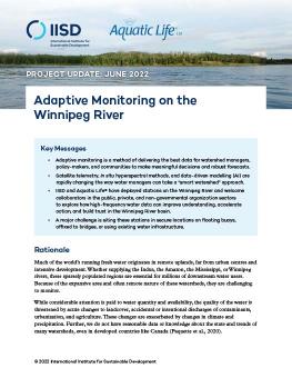 Adaptive Monitoring on the Winnipeg River cover