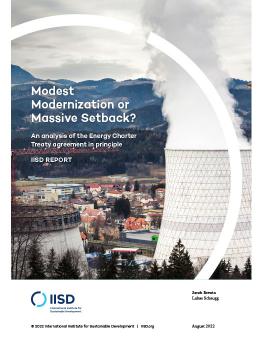 Modest Modernization or Massive Setback? An analysis of the Energy Charter Treaty agreement in principle cover cooling tower over a town
