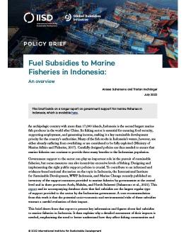Fuel Subsidies to Marine Fisheries in Indonesia: An overview brief cover