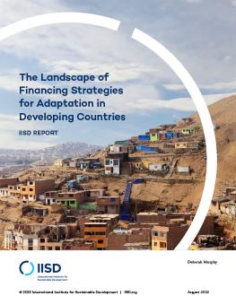 The Landscape of Financing Strategies for Adaptation in Developing Countries showing hillside dessert village 